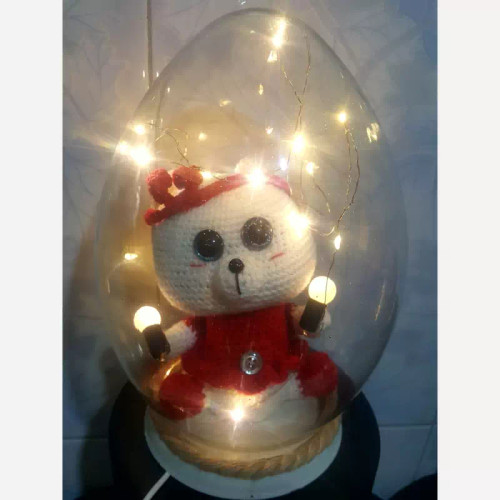 باکس هدیه طرح خرس بافت لامپ دارزیبا