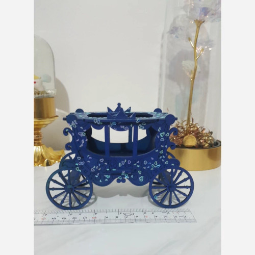 کالسکه دکوری کوچک چوبی مقاوم