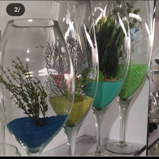 تنگ ماهی شیشه ماهی شرابی گیلاس اصلی 90سانت