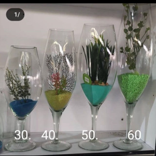 تنگ ماهی جام شیشه ای شرابی اصل 50 سانت